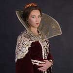 woman in old fashioned clothes