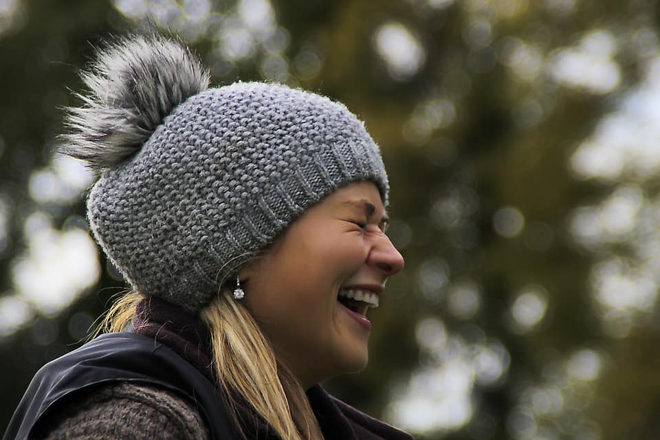 Beautiful woman laughing 